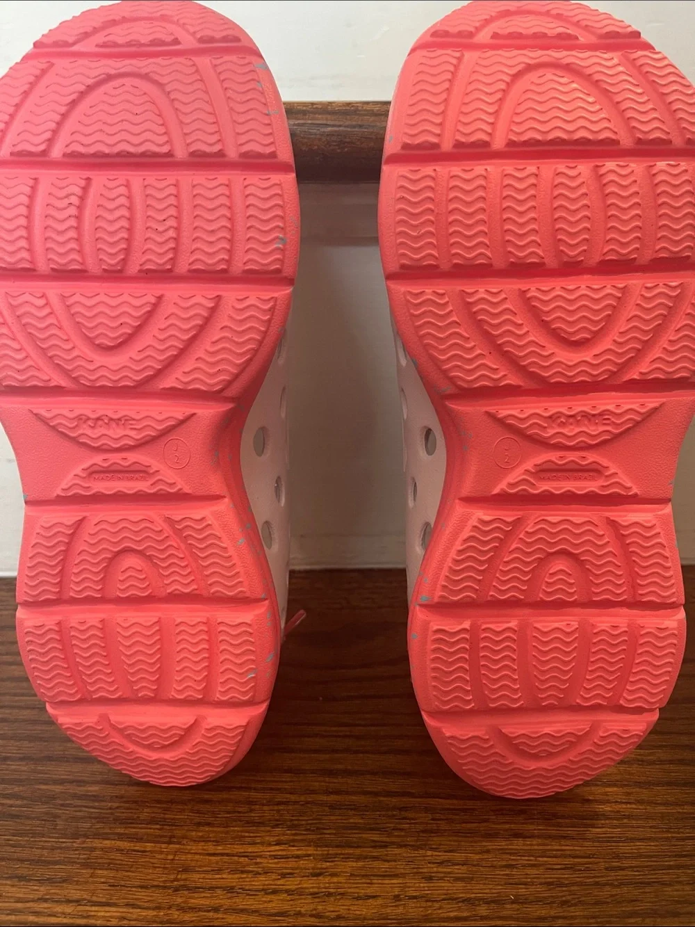 Kids White and Coral Slip-On Water Shoes